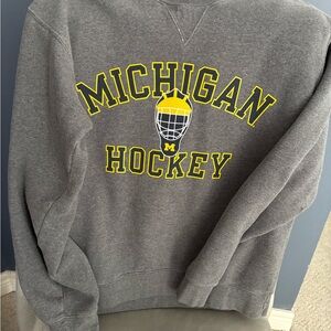 Gray Michigan Hockey Sweater